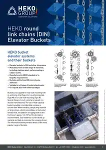 HEKO round link chains (DIN) Elevator Buckets