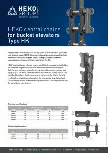 HEKO central chains for bucket elevators Type HK