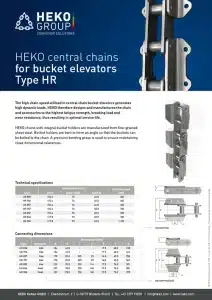 HEKO central chains for bucket elevators Type HR