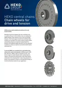HEKO central chain wheels for drive and tension