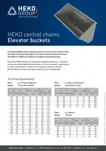HEKO central chains Elevator buckets