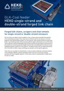 GLK Coal feeder HEKO single strand and double strand forged link chain