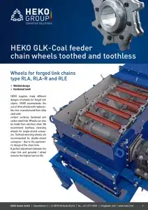 HEKO GLK coal feeder chain wheels toothed and toothless