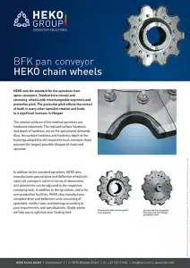 BFK apron conveyor HEKO chain wheels