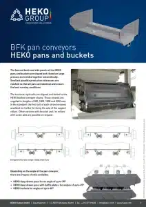 BFK pan conveyors HEKO pans and buckets