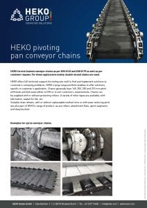 HEKO bushed conveyor chains apron conveyor chain