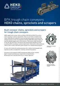 BFK through chain conveyors HEKO chains, sprockets and scrapers