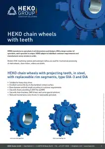 HEKO chain wheels with teeth