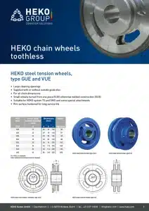 HEKO chain wheels toothless